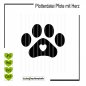 Preview: Plotterdatei Hundepfote mit Herz – SVG DXF PNG JPG